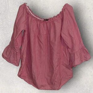 🌺ALISON ANDREWS RED BELLE SLEEVE TOP